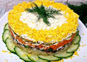 prepare a simple salad with sprats