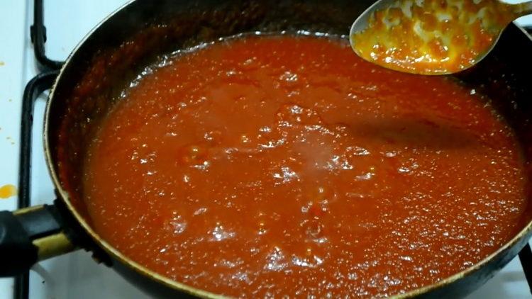 Cocinar salsa de chile