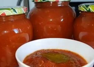 Tomato sauce for winter step by step recipe with photo