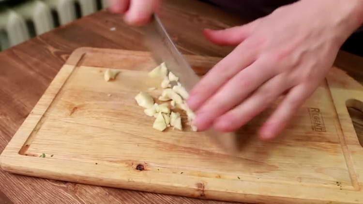 finely chop the garlic