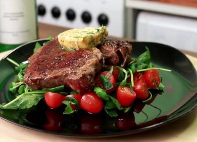 Steak de boeuf à l'ail  beurre