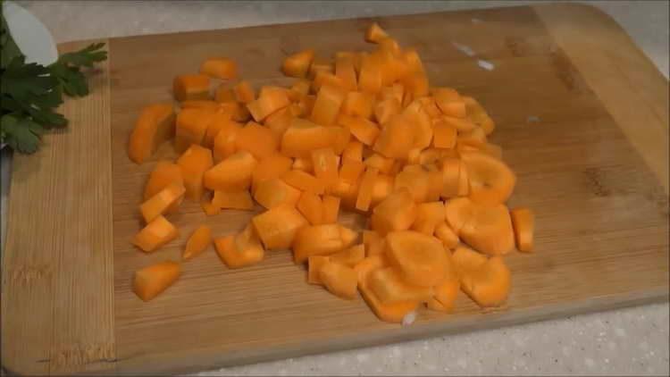 hacher la carotte