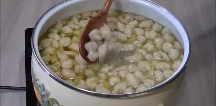 cocinar la sopa hasta que esté cocida