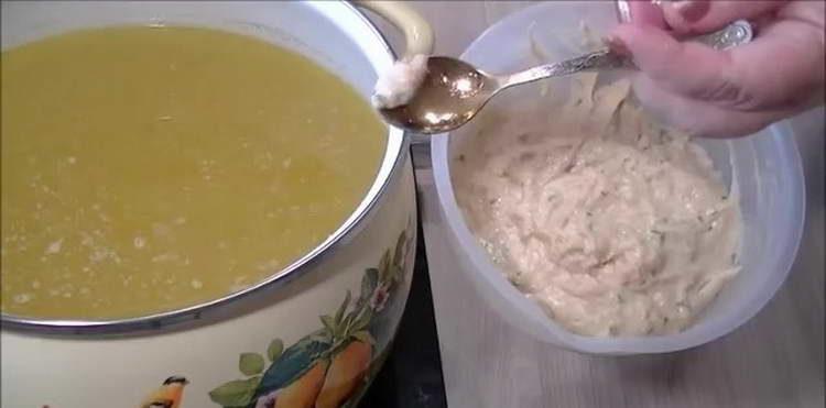 envoyer la pâte au bouillon