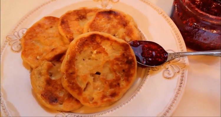 tortitas de requesón en el horno