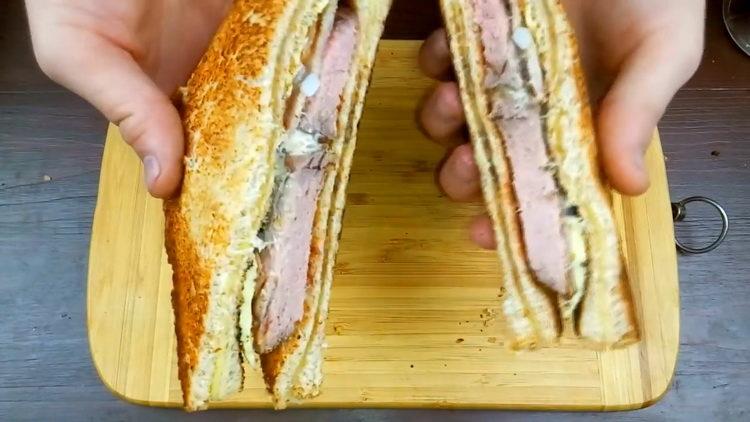 Étape par étape recette des sandwichs avec photo