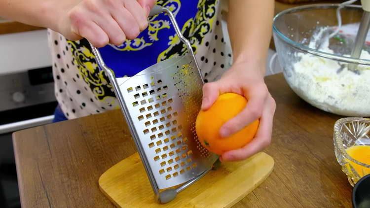 rub the orange zest