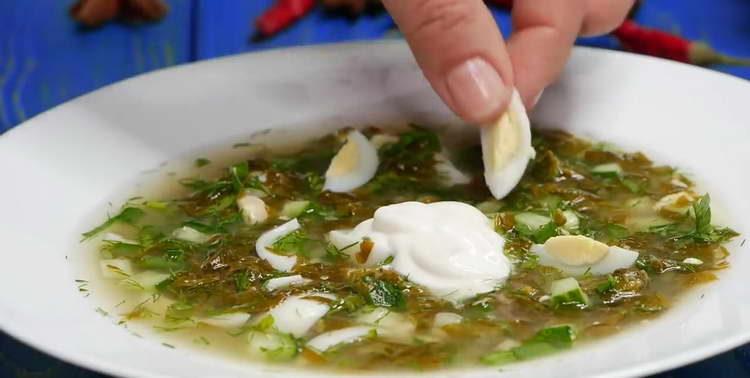 servir sopa de papa