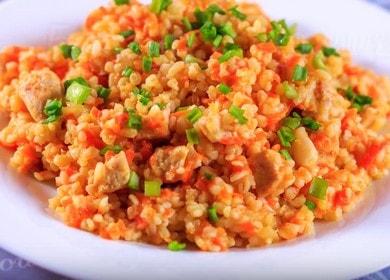 Bulgur sabroso y saludable  con pollo