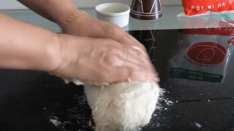 Knead the dough thoroughly.