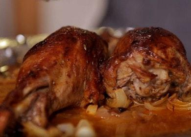 A recipe for a delicious baked  turkey drumstick