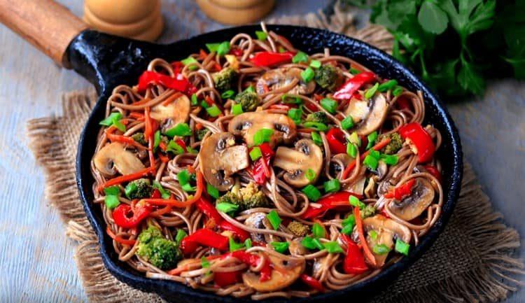 According to this recipe, buckwheat noodles are a wonderful full-fledged dish.