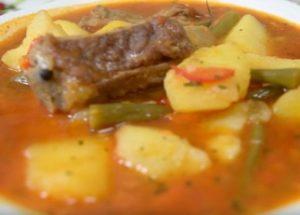 Delicious potato stew with pork ribs: cook according to a step by step recipe with a photo.