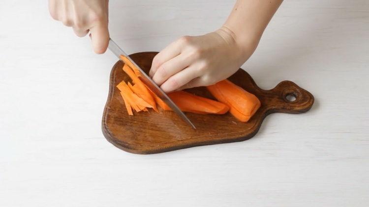 cortar zanahorias