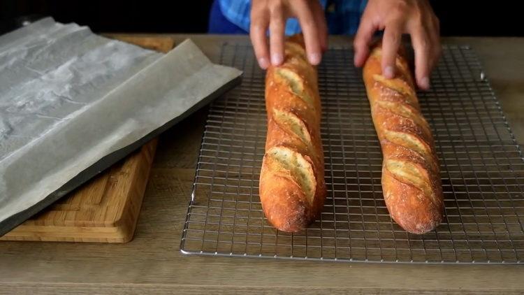 baguette recipe in the oven