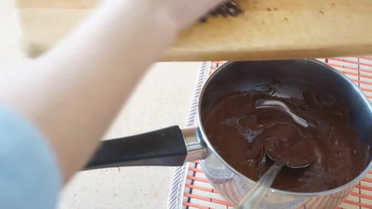 remove chocolate from the stove