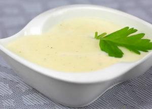 Recipe for white sauce for meat, fish and vegetables