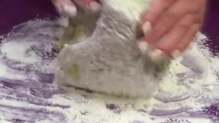 knead the dough with your hands