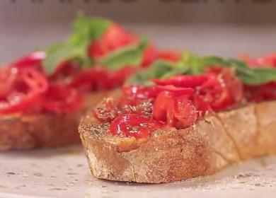 La mejor receta de Bruschetta  con tomates