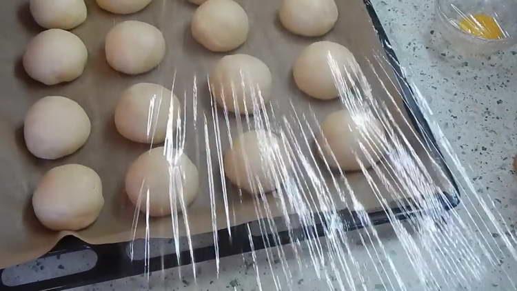 cover the baking sheet with a film