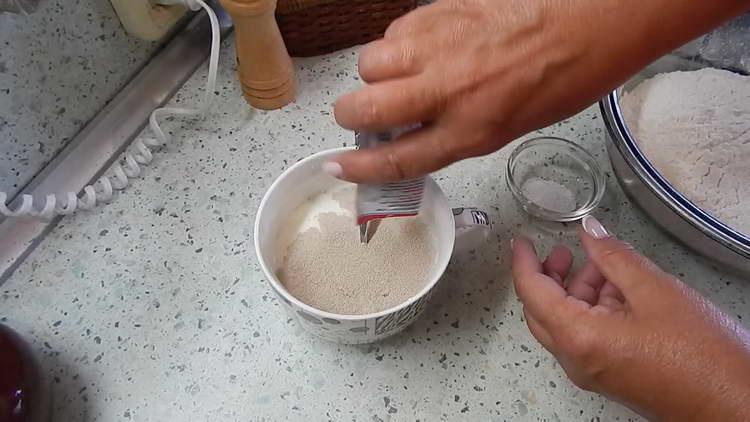 pour yeast