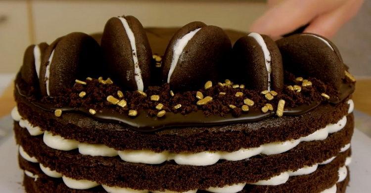 Super gâteau au chocolat Whoopi Pie est prêt