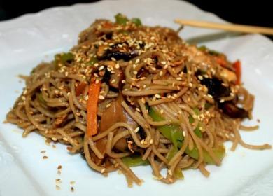  Japanese buckwheat noodles with chicken - a simple recipe