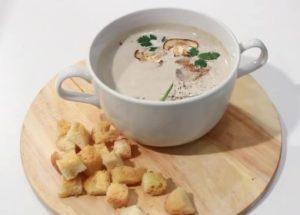 prepare tender mushroom soup cream puree