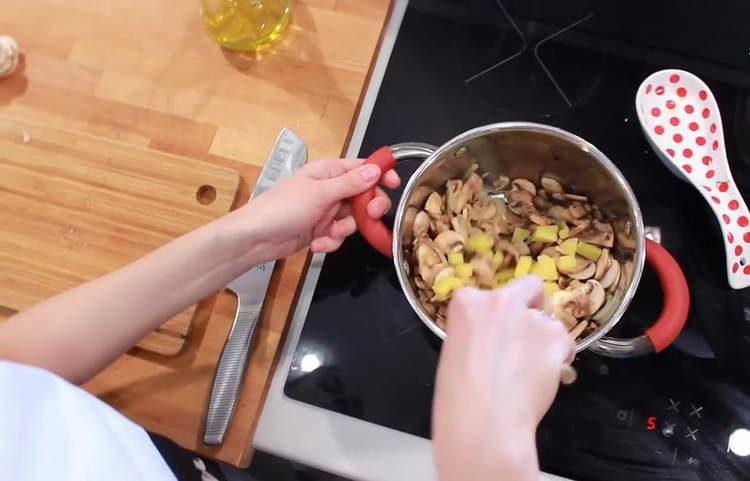 poslať zemiaky na šampiňóny
