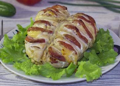  Pechuga al horno con queso y tomates