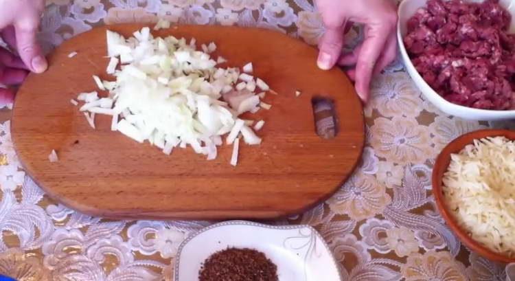 finely chop the onion