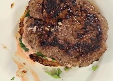 Tasty beef patties  without bread