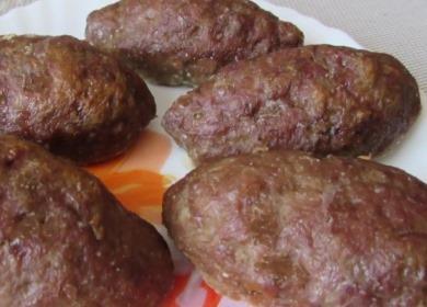 Tasty and hearty  beef patties in the oven
