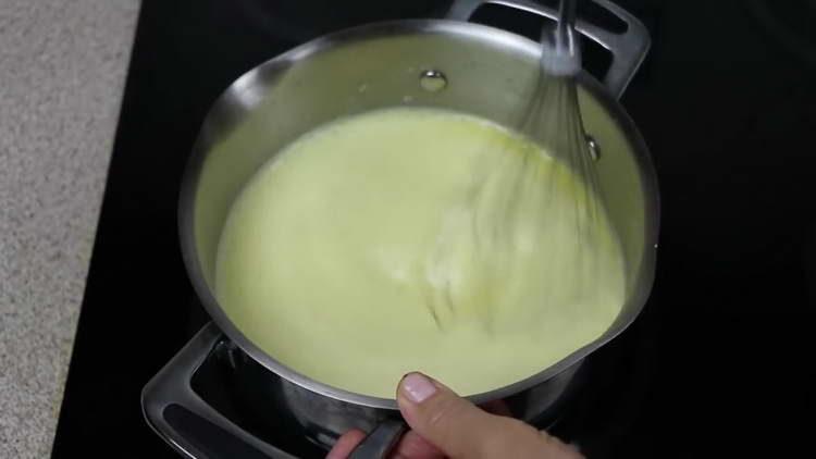 bring the cream to a boil