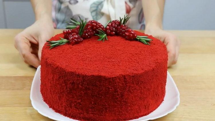 red velvet cake is ready
