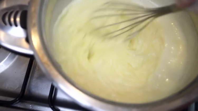 cuire la crème jusqu'à épaississement