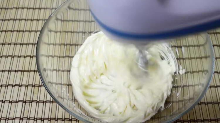 beat butter with a mixer