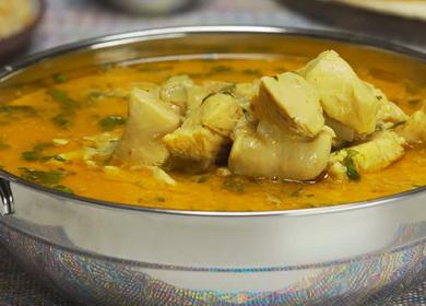 Curry piletina u kokosovom olju  Mlijeko - indijski recept