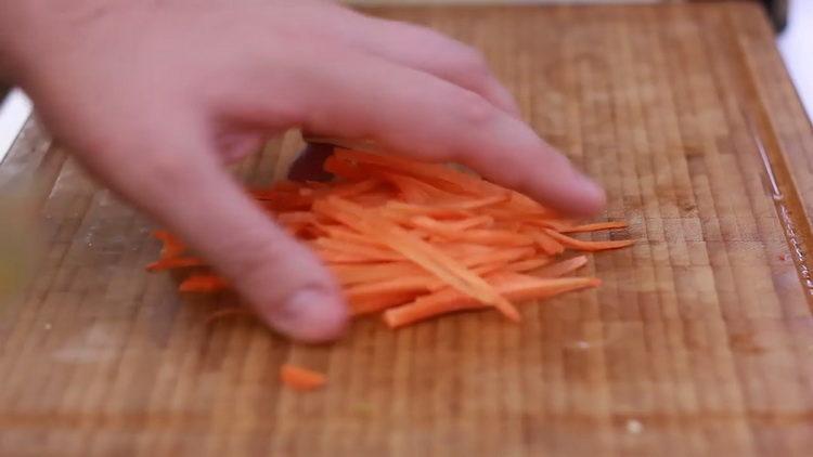 chop carrots