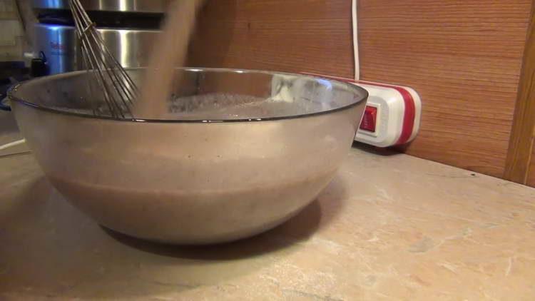 pour sugar into a bowl