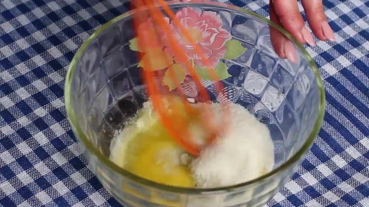 pour sugar into a bowl