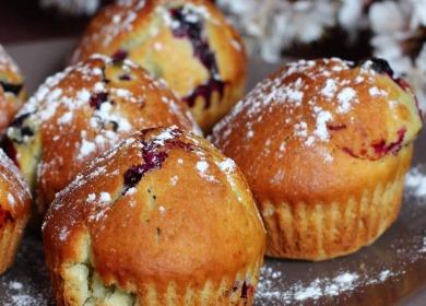 Receta de muffins con grosellas  con foto