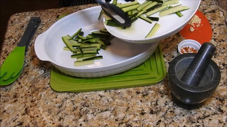 chop cucumbers