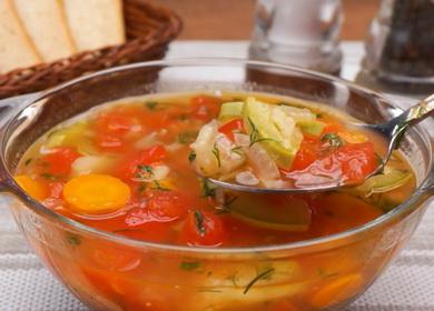 Recette pour un légume simple Soup Soupe à la tomate