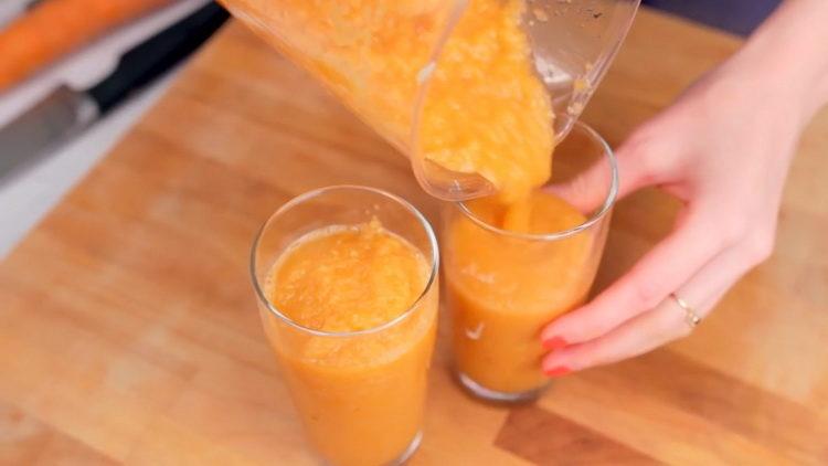 Smoothie pour un mélangeur, recette pas à pas avec photo