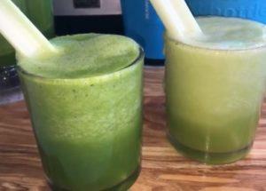 making a stunning celery smoothie