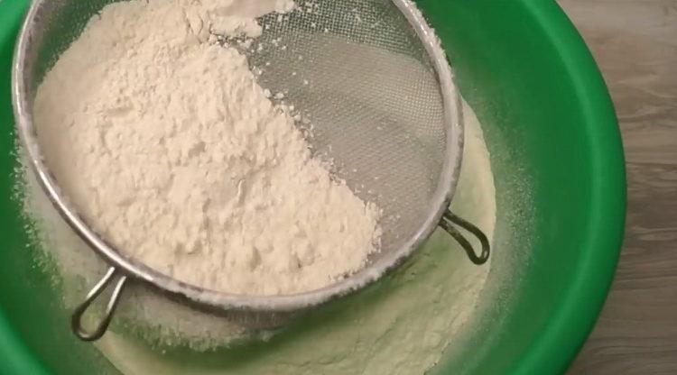 Sift flour