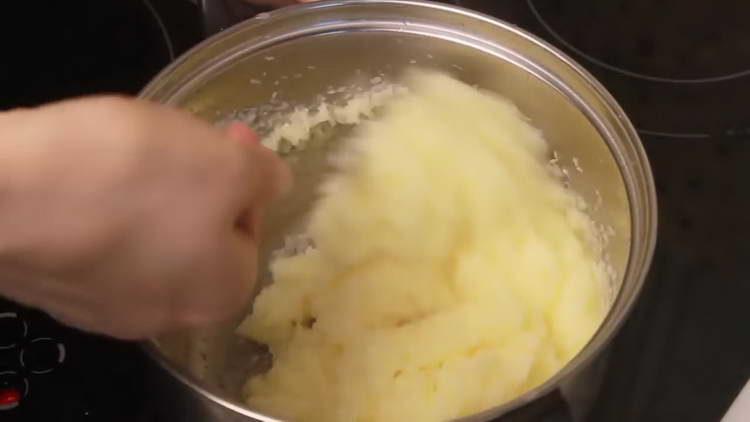 pour coconut into hot milk