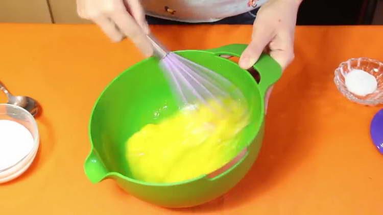 beat eggs with a whisk
