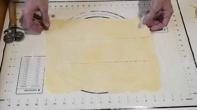 cut the dough into three pieces